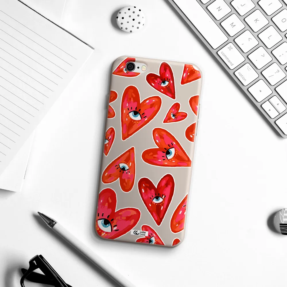 Evil Eye Heart Apple iPhone 6 Silicone Stone Case