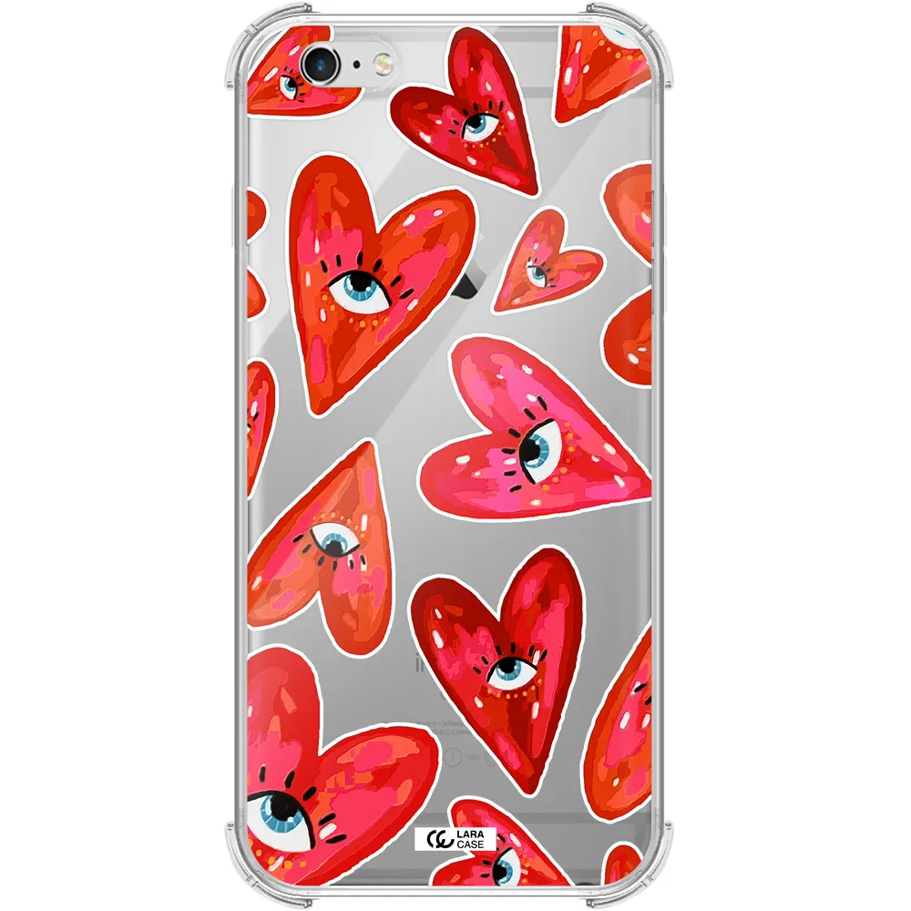 Evil Eye Heart Apple iPhone 6S Clear PC Case