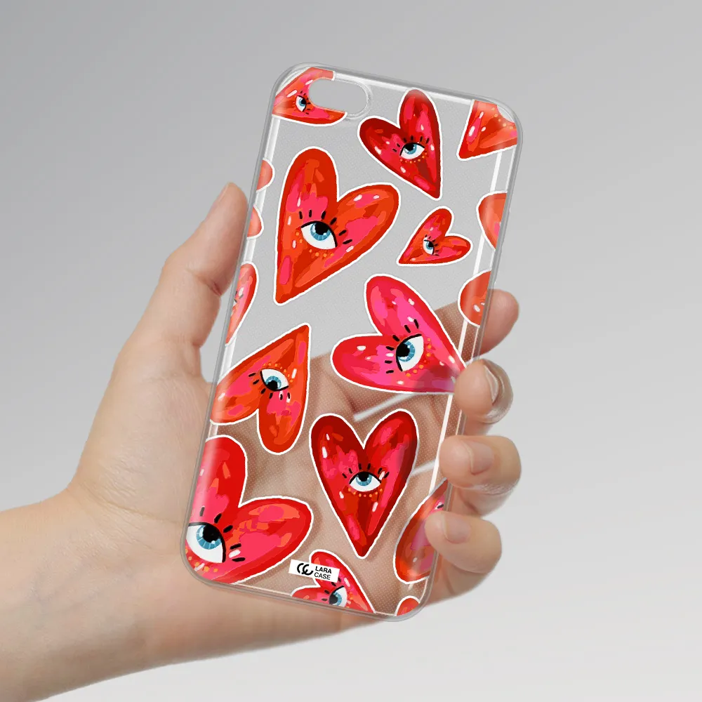 Evil Eye Heart Apple iPhone 6S Clear TPU Case