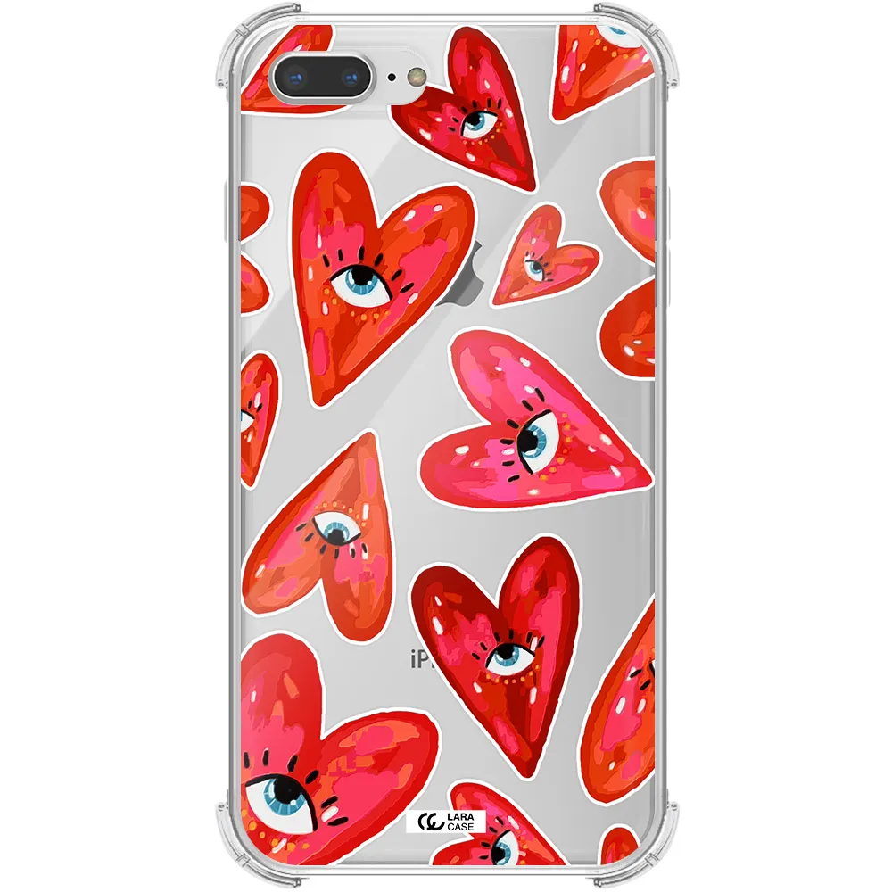 Evil Eye Heart Apple iPhone 7 plus Clear PC Case