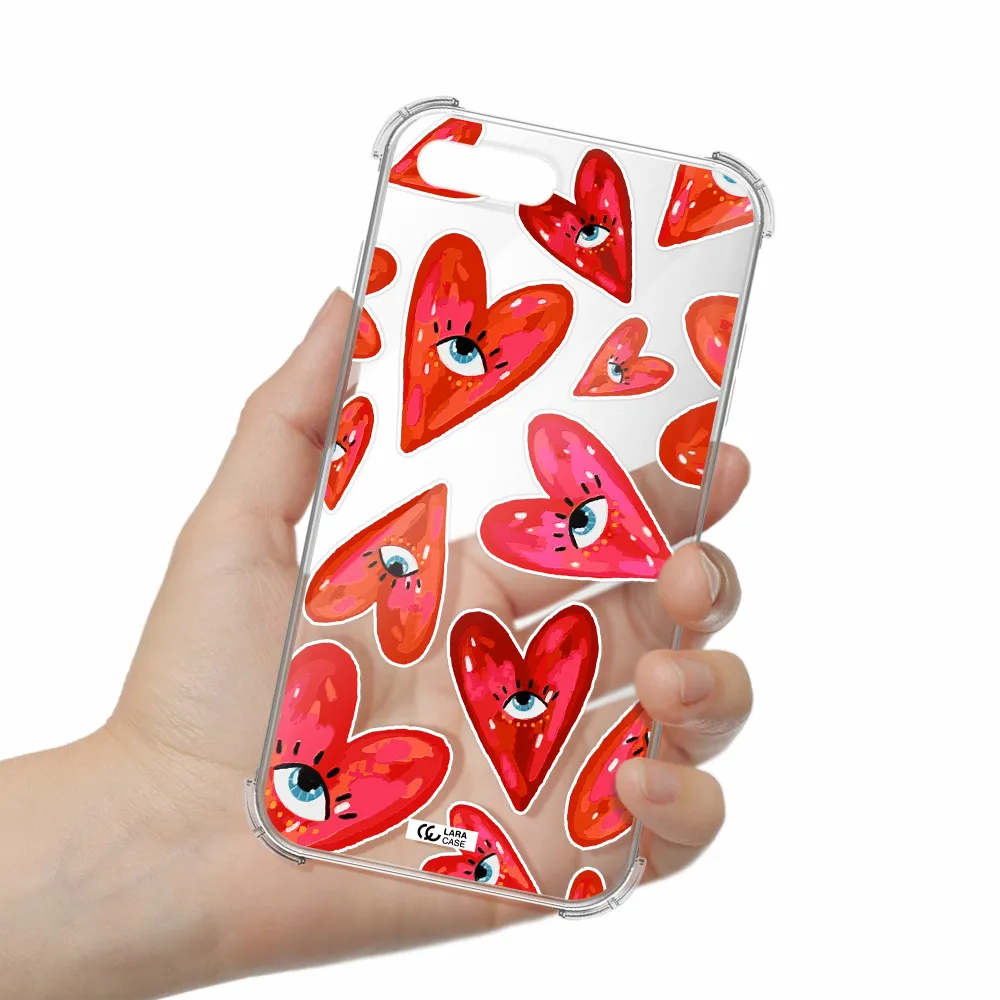 Evil Eye Heart Apple iPhone 7 plus Clear PC Case