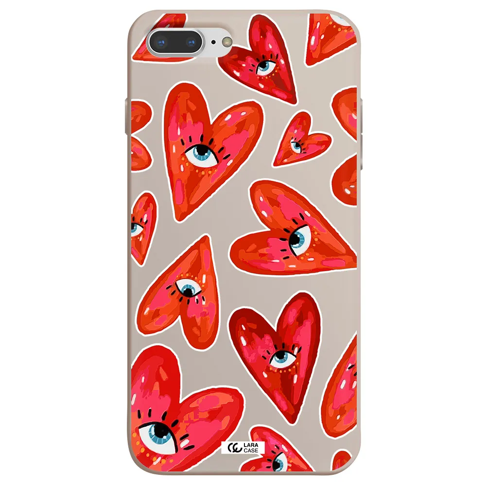 Evil Eye Heart Apple iPhone 7 plus Silicone Stone Case