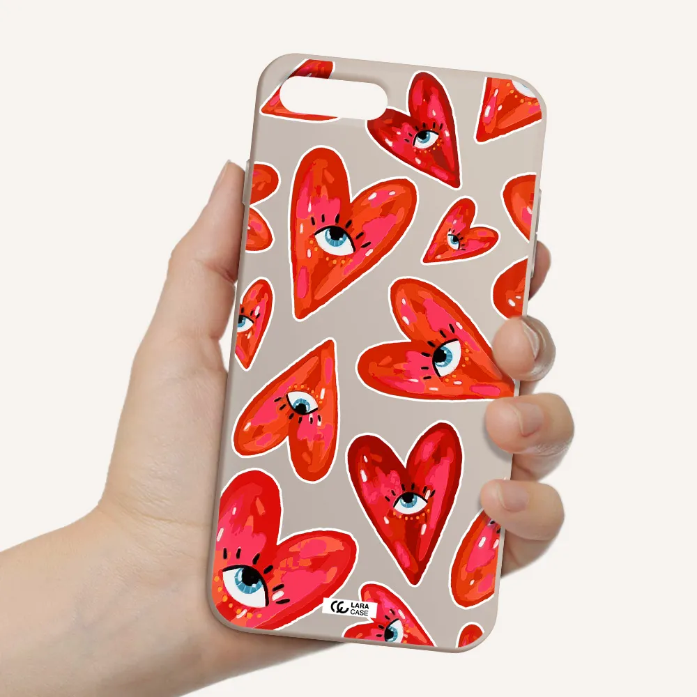 Evil Eye Heart Apple iPhone 7 plus Silicone Stone Case