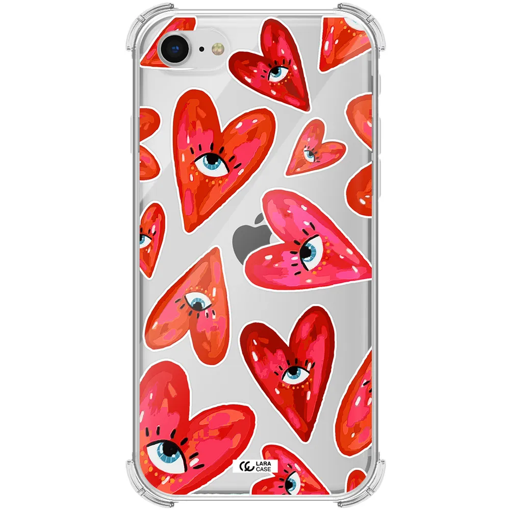 Evil Eye Heart Apple iPhone se 2020 Clear PC Case