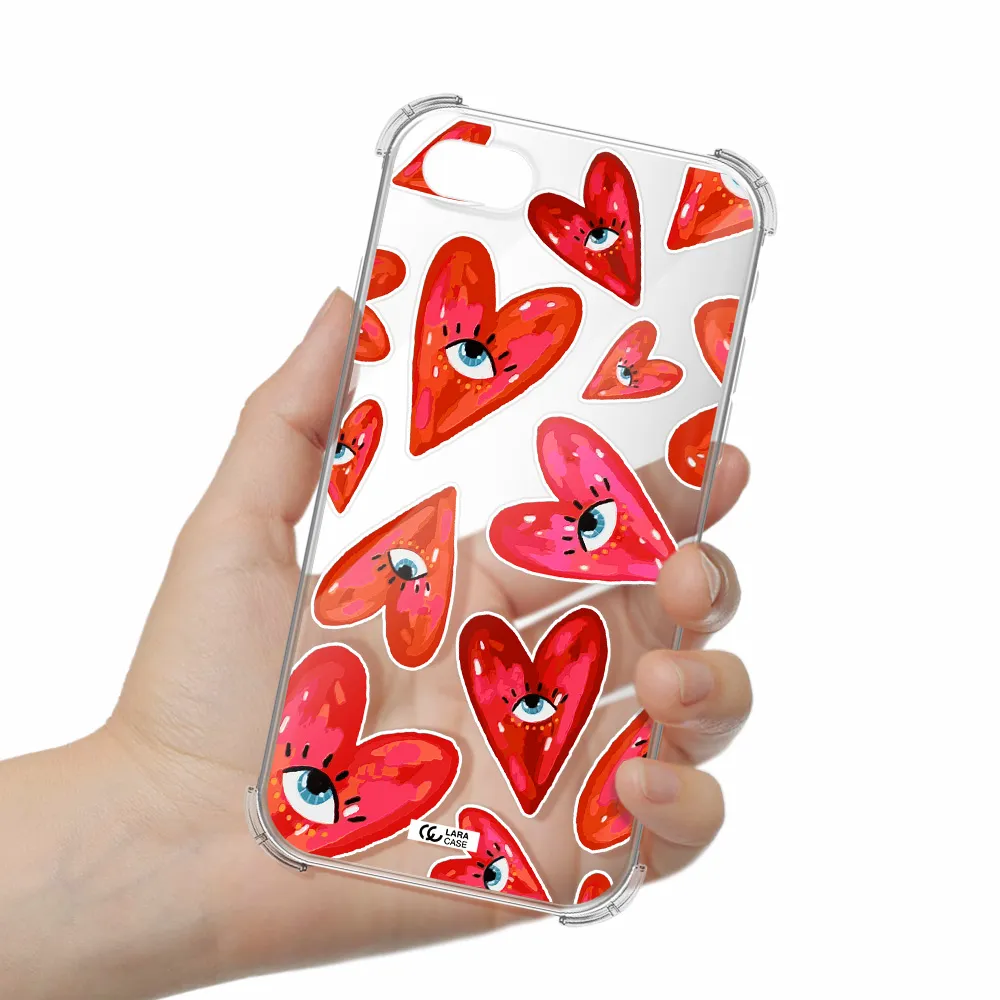Evil Eye Heart Apple iPhone se 2020 Clear PC Case