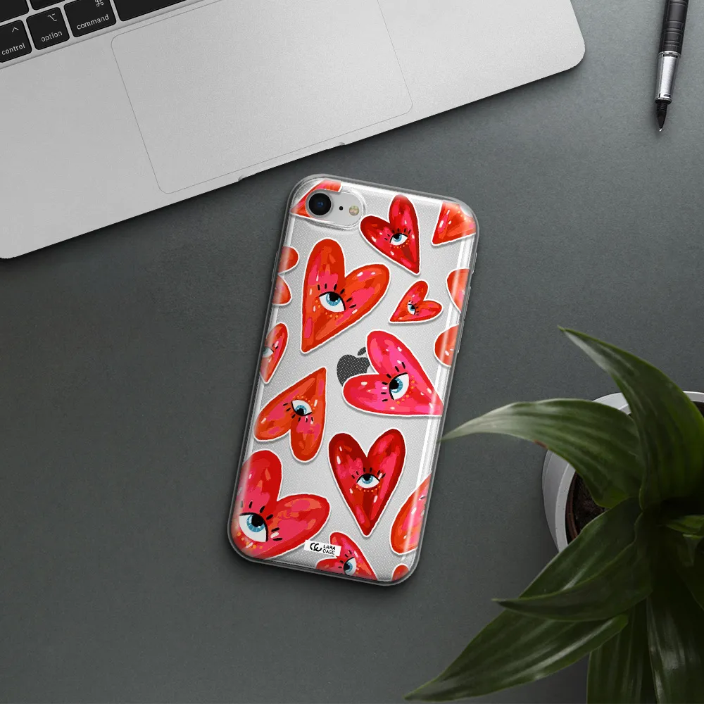 Evil Eye Heart Apple Iphone Se 2020 Clear Tpu Case