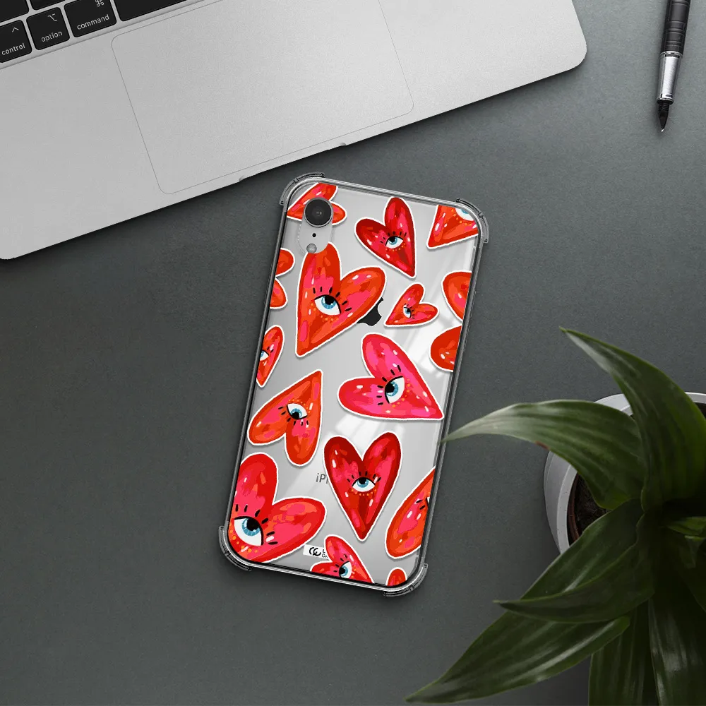 Evil Eye Heart Apple iPhone XR Clear PC Case