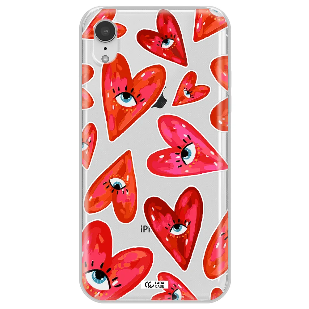 Evil Eye Heart Apple iPhone XR Clear TPU Case