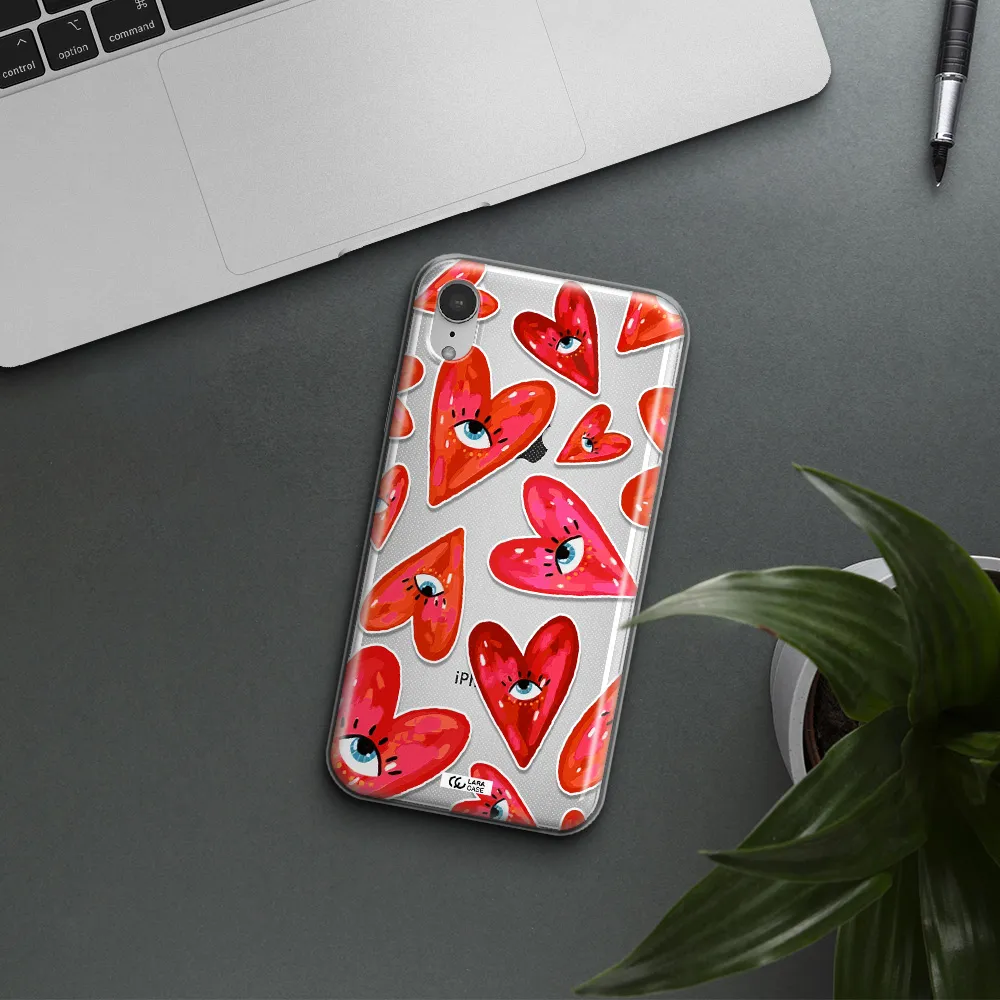 Evil Eye Heart Apple iPhone XR Clear TPU Case