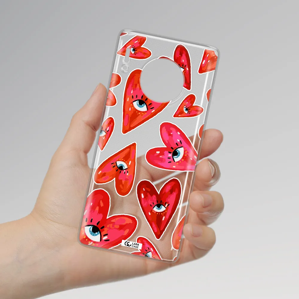 Evil Eye Heart Huawei Mate 30 Pro Clear TPU Case