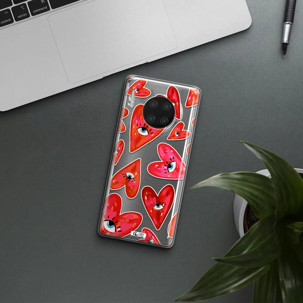 Evil Eye Heart Huawei Mate 30 Pro Clear TPU Case