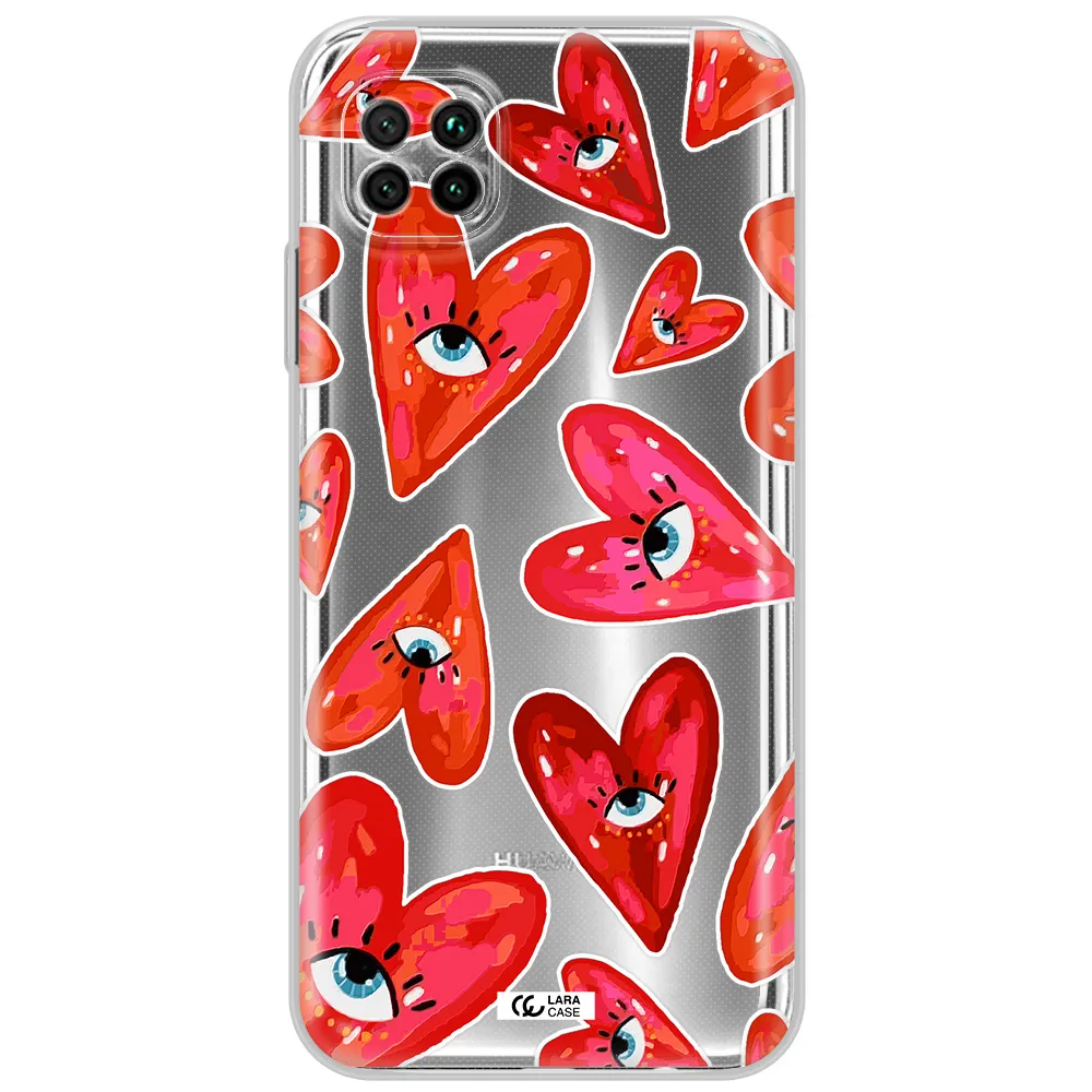 Evil Eye Heart Huawei Nova 7I Clear Tpu Case