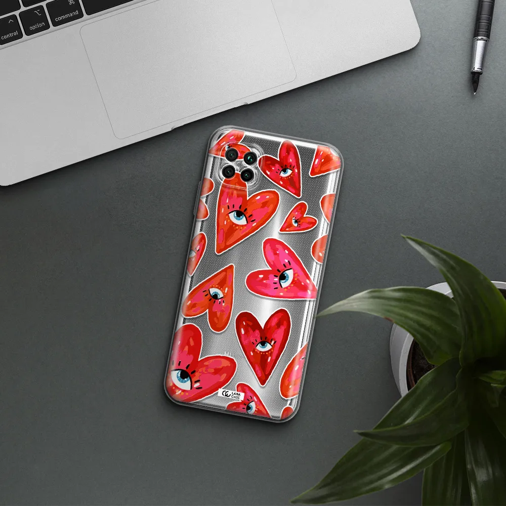Evil Eye Heart Huawei Nova 7I Clear Tpu Case