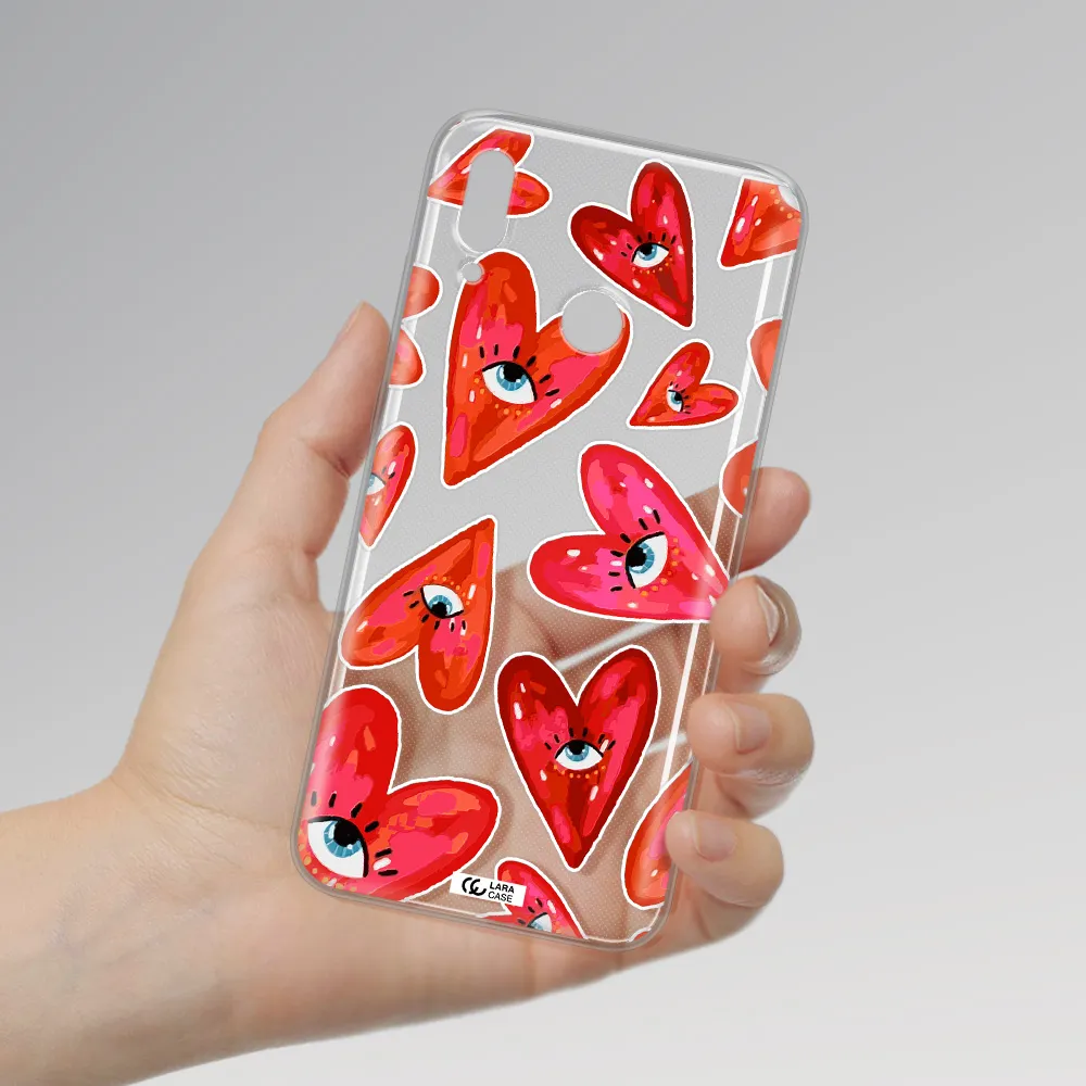 Evil Eye Heart Huawei P Smart 2019 Clear TPU Case