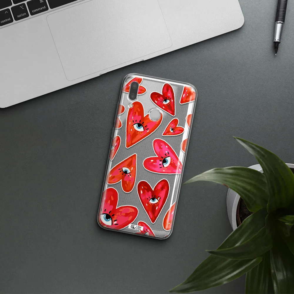 Evil Eye Heart Huawei P Smart 2019 Clear TPU Case