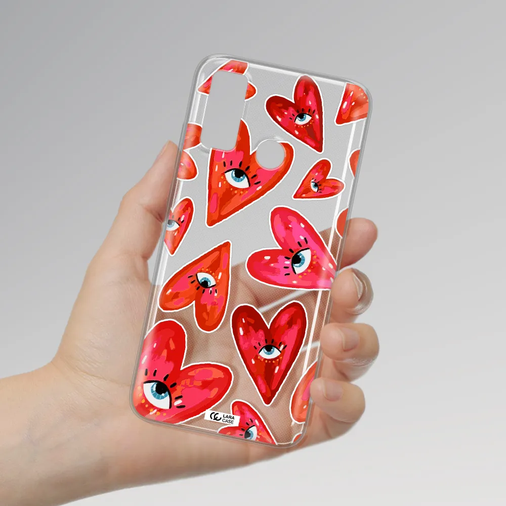 Evil Eye Heart Huawei P Smart 2020 Clear TPU Case