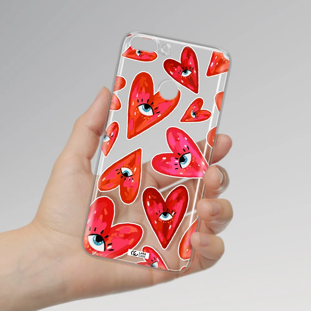 Evil Eye Heart Huawei P Smart Clear TPU Case
