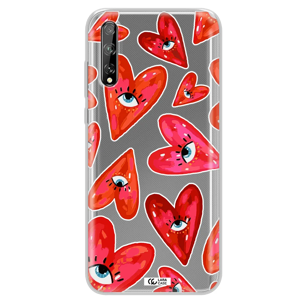 Evil Eye Heart Huawei P Smart S Clear TPU Case