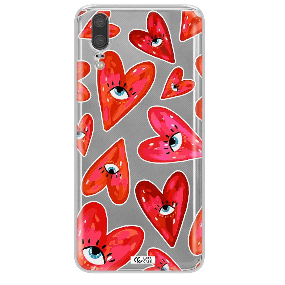 Evil Eye Heart Huawei P20 Clear TPU Case