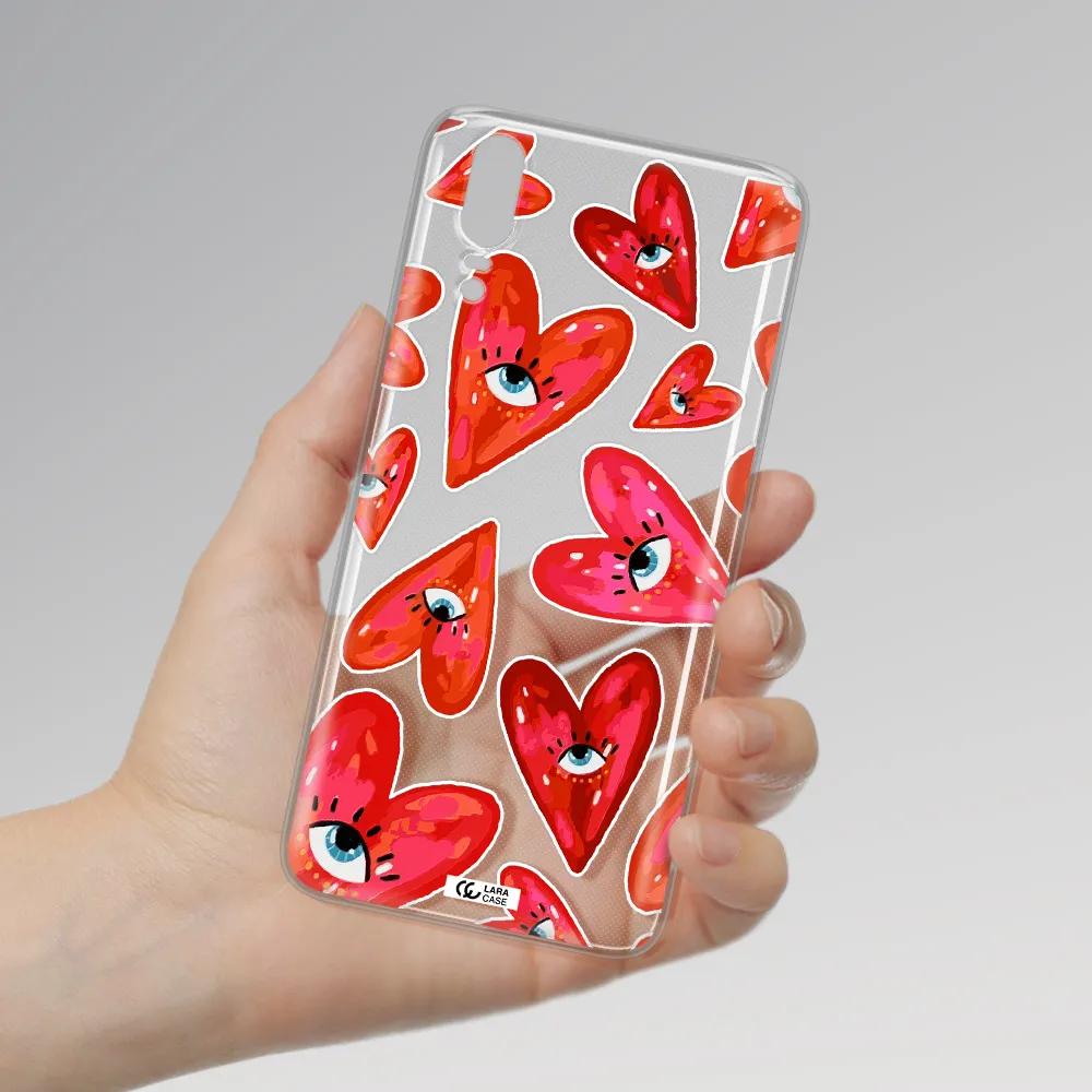 Evil Eye Heart Huawei P20 Clear TPU Case
