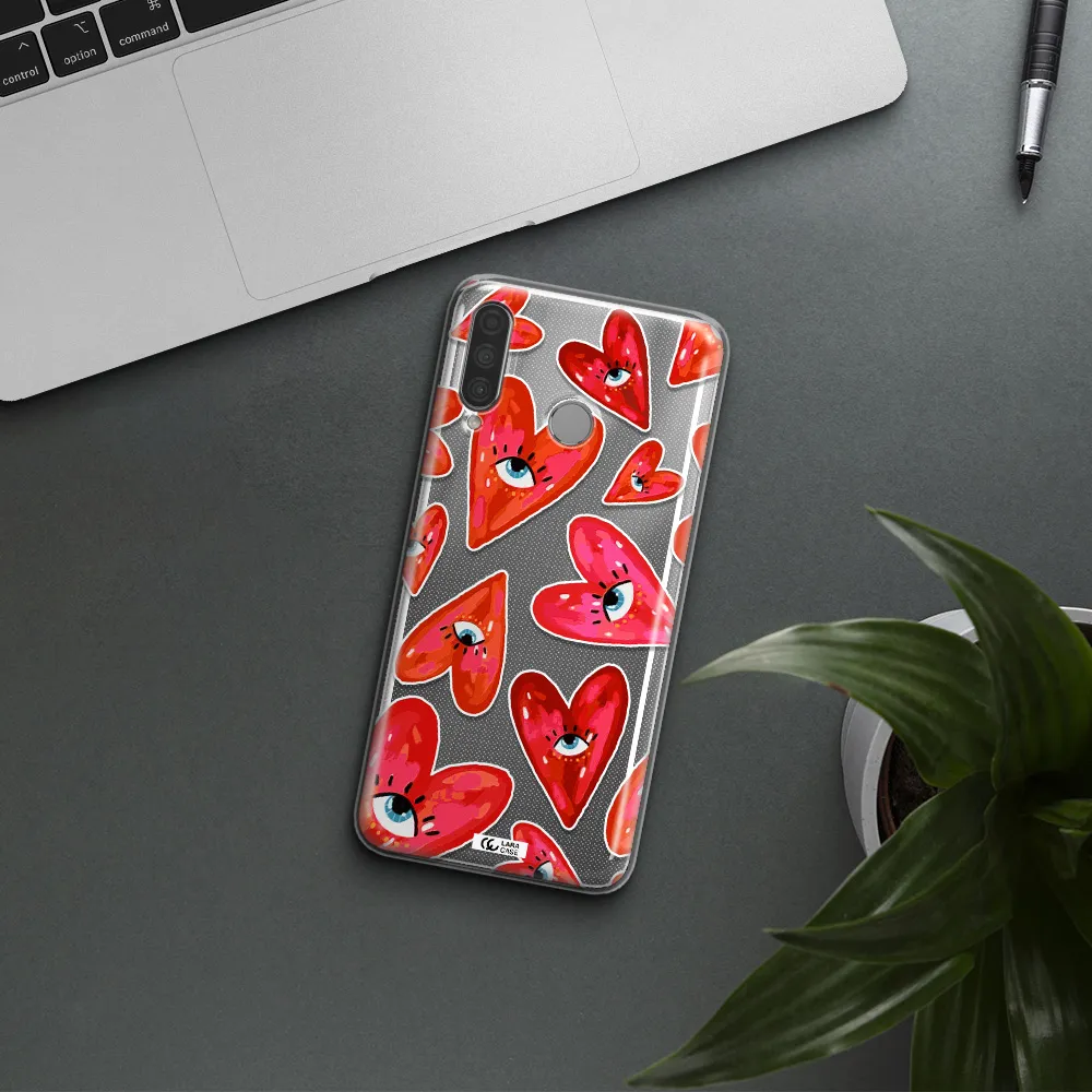 Evil Eye Heart Huawei P30 Lite Clear TPU Case