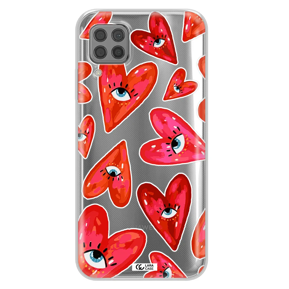 Evil Eye Heart Huawei P40 Lite Clear TPU Case