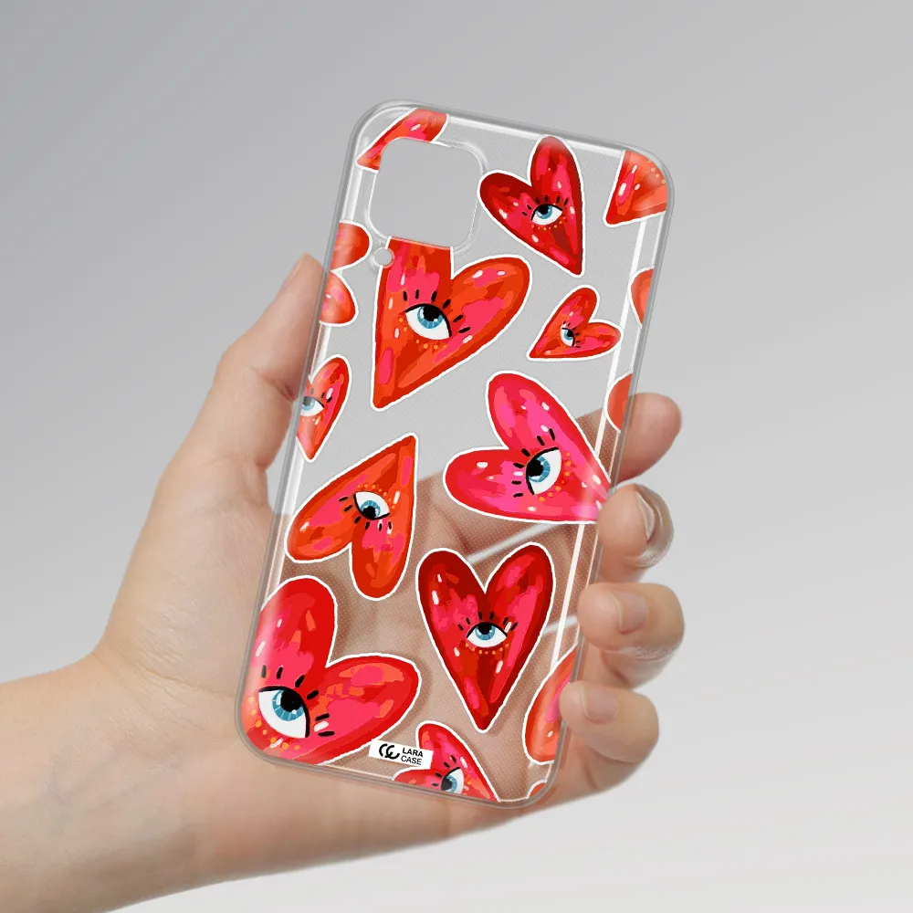 Evil Eye Heart Huawei P40 Lite Clear TPU Case