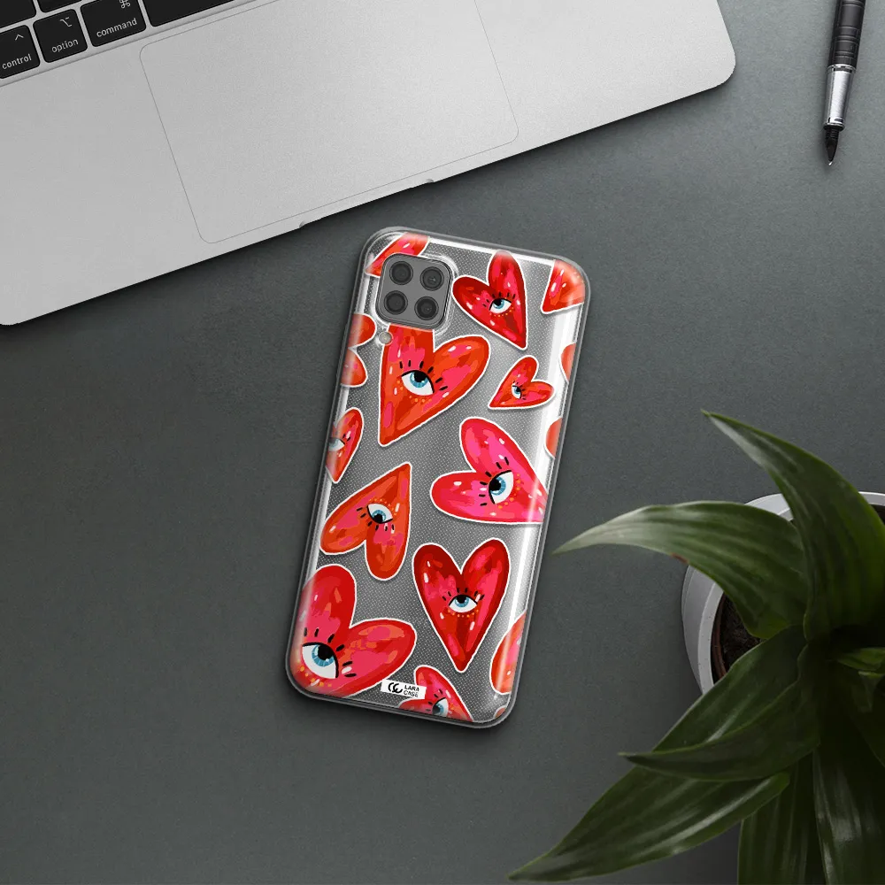 Evil Eye Heart Huawei P40 Lite Clear TPU Case