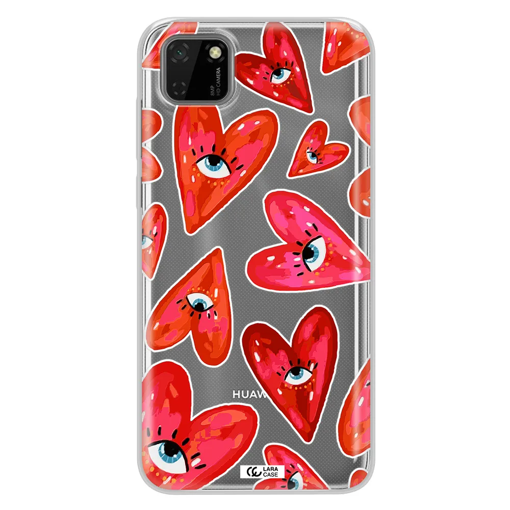 Evil Eye Heart Huawei Y5P Clear TPU Case