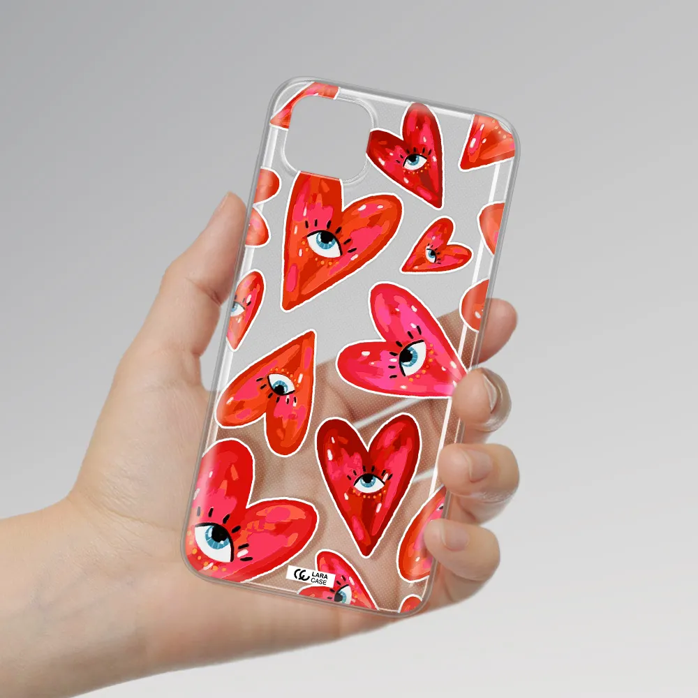 Evil Eye Heart Huawei Y5P Clear TPU Case