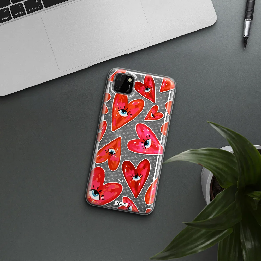 Evil Eye Heart Huawei Y5P Clear TPU Case