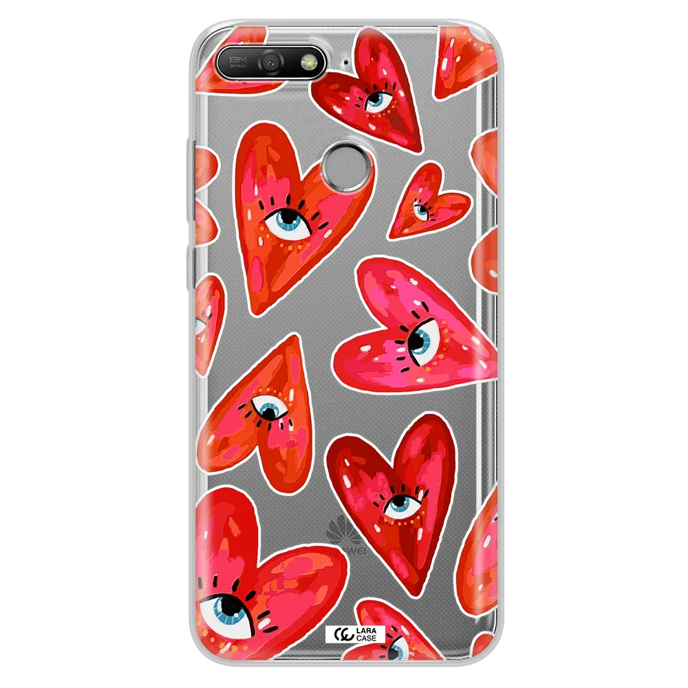 Evil Eye Heart Huawei Y6 Prime 2018 Clear TPU Case