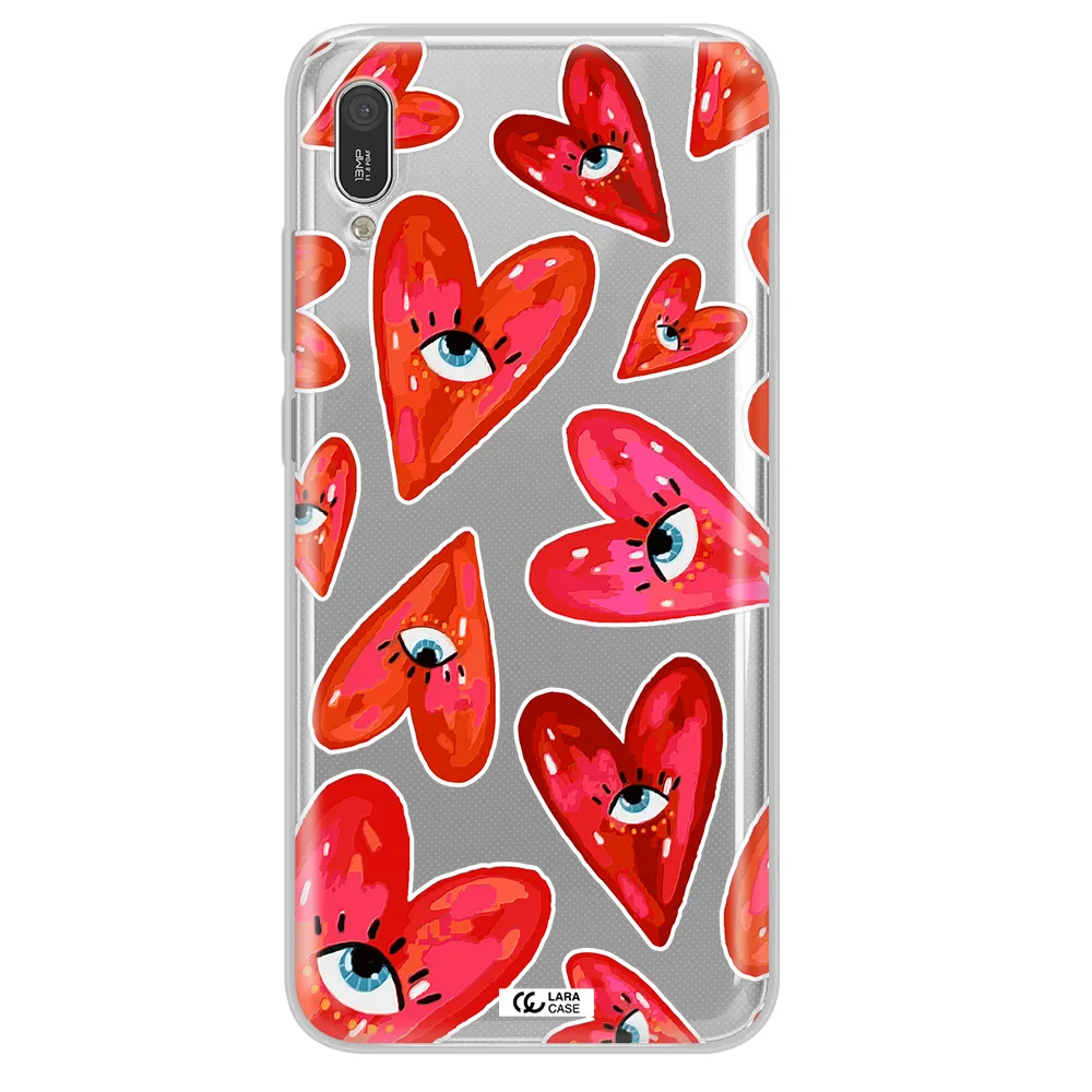 Evil Eye Heart Huawei Y6 Pro 2019 Clear TPU Case