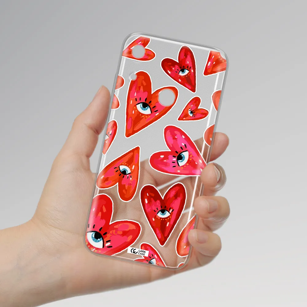 Evil Eye Heart Huawei Y6S Clear TPU Case
