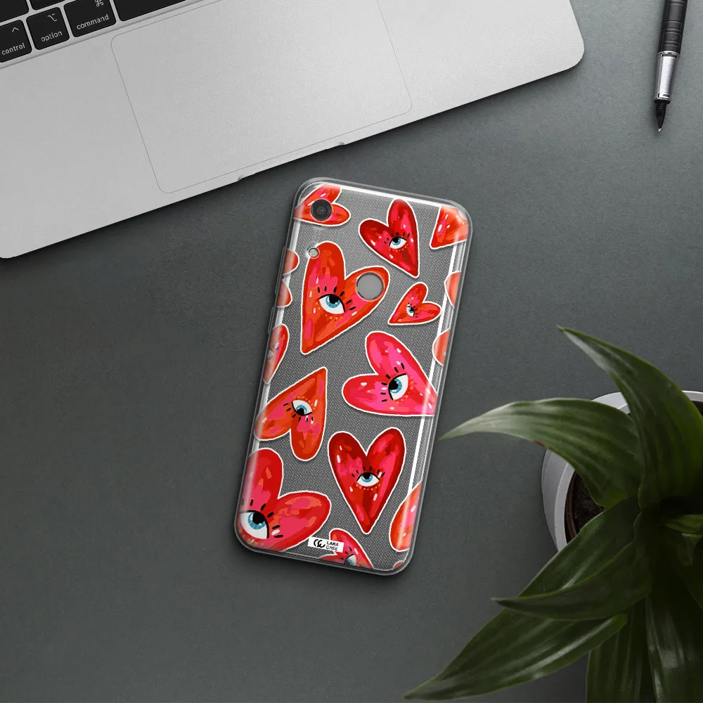 Evil Eye Heart Huawei Y6S Clear TPU Case