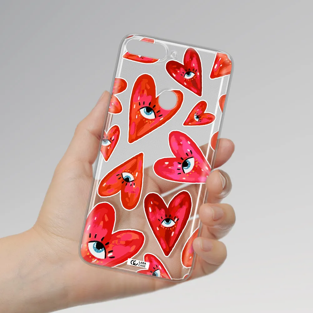 Evil Eye Heart Huawei Y7 Prime 2018 Clear TPU Case
