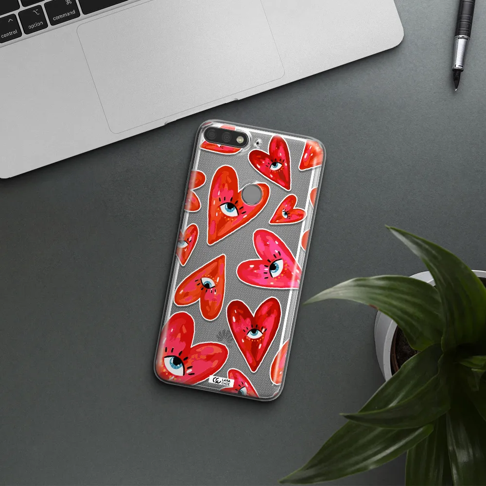 Evil Eye Heart Huawei Y7 Prime 2018 Clear TPU Case