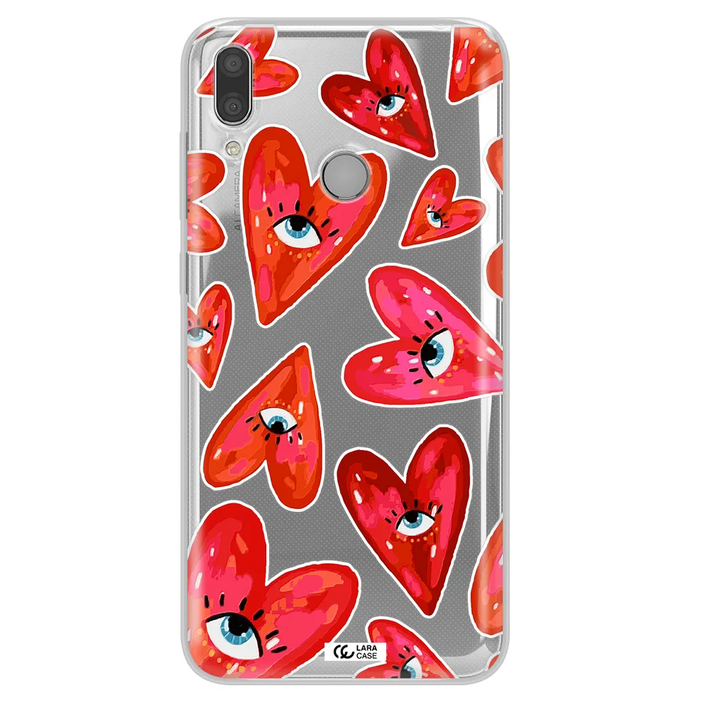 Evil Eye Heart Huawei Y9 2019 Clear TPU Case