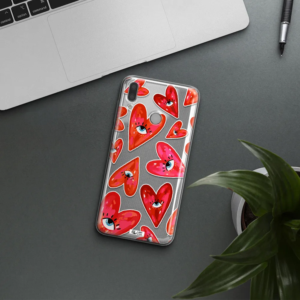 Evil Eye Heart Huawei Y9 2019 Clear TPU Case