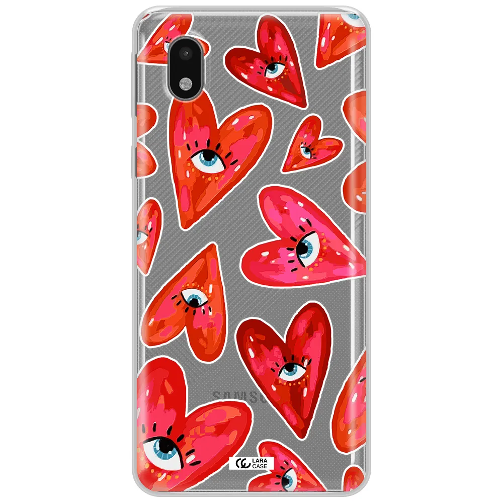 Evil Eye Heart Samsung A01 Core Clear Tpu Case