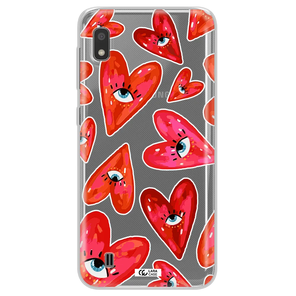Evil Eye Heart Samsung A10 Clear TPU Case