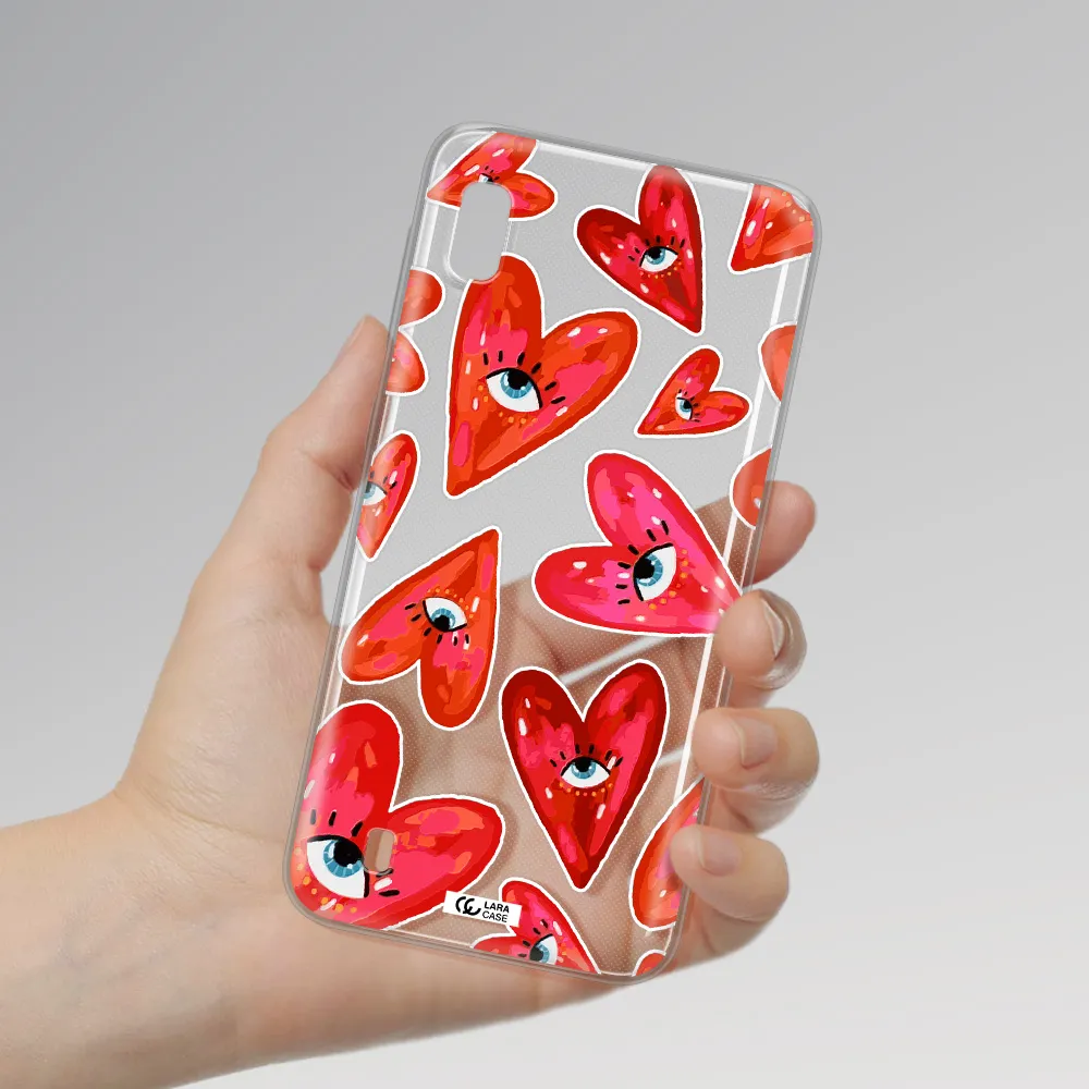 Evil Eye Heart Samsung A10 Clear TPU Case