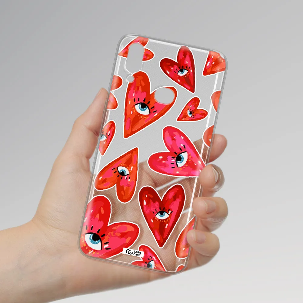 Evil Eye Heart Samsung A10S Clear TPU Case