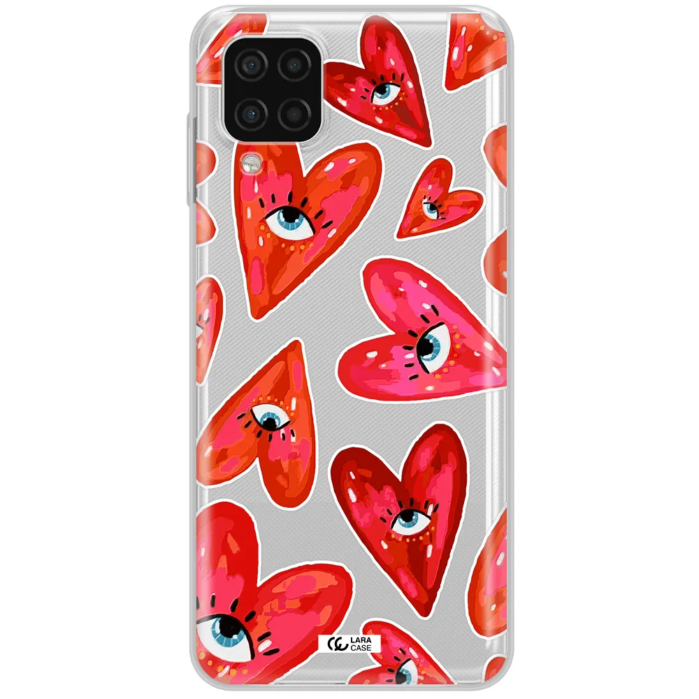 Evil Eye Heart Samsung A12 4g Clear TPU Case
