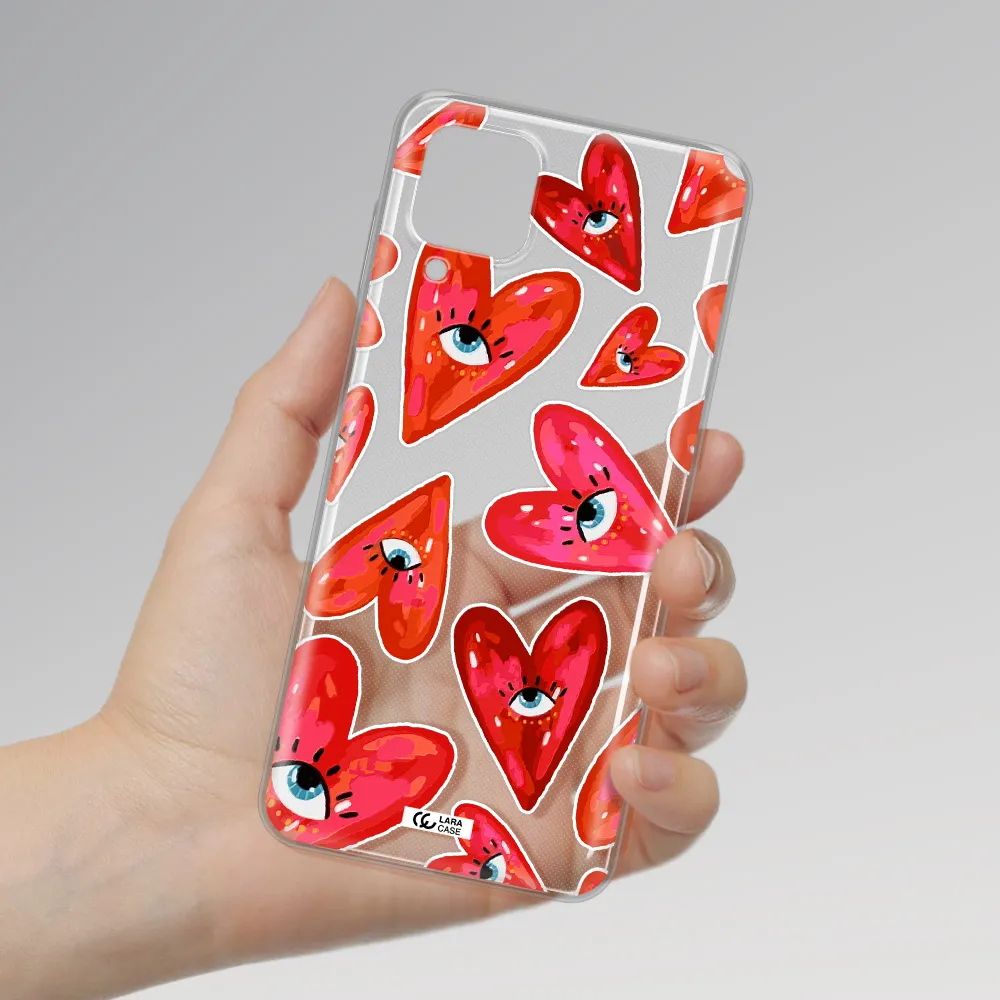 Evil Eye Heart Samsung A12 4g Clear TPU Case