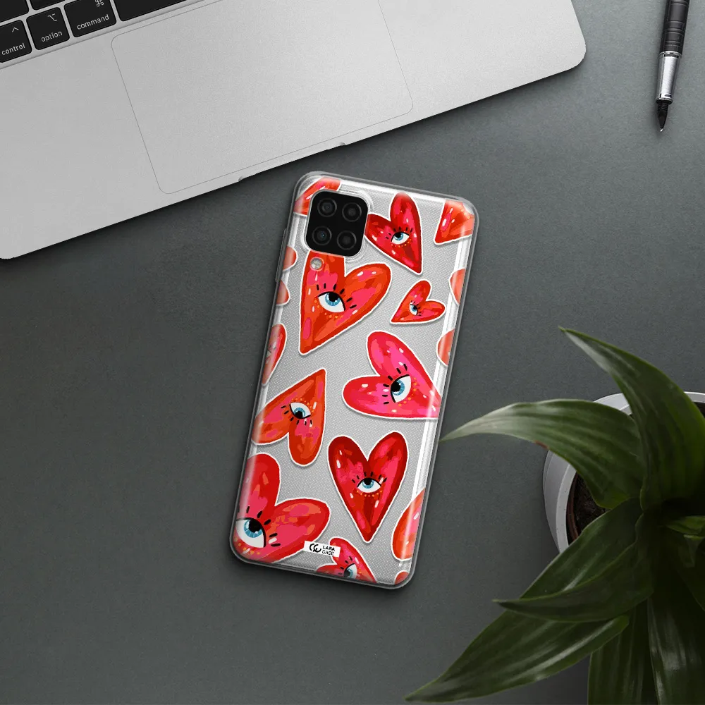 Evil Eye Heart Samsung A12 4g Clear TPU Case