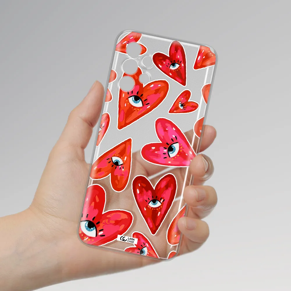 Evil Eye Heart Samsung A13 4g Clear TPU Case