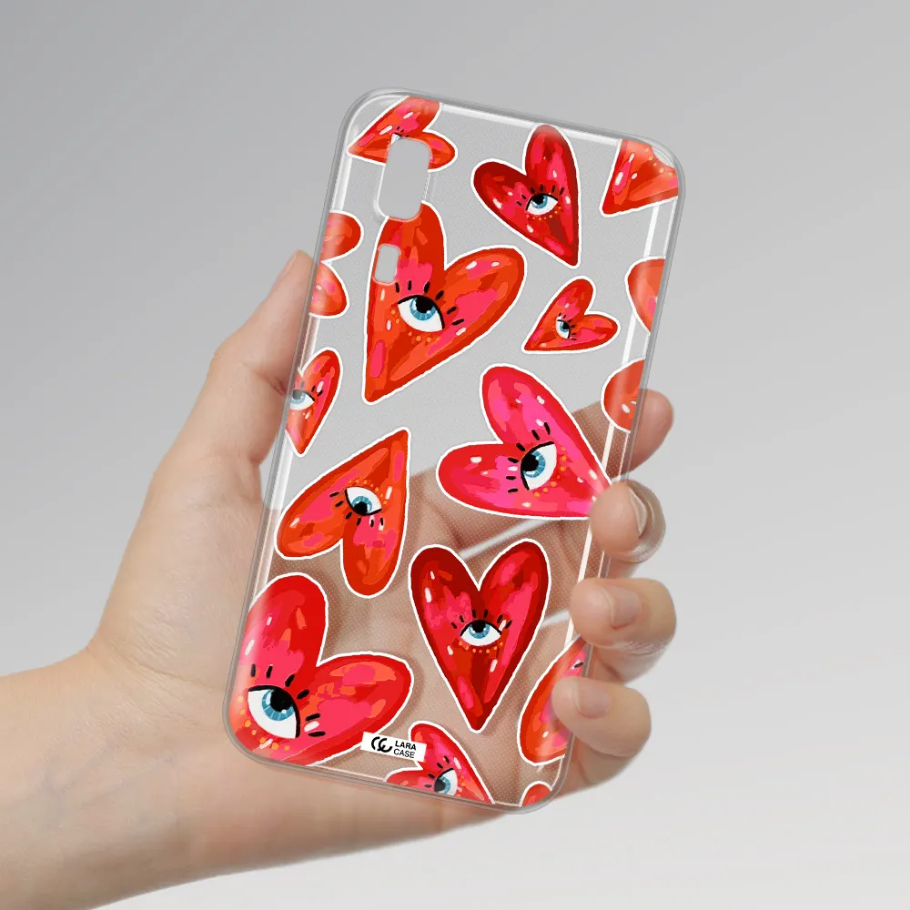 Evil Eye Heart Samsung A2 Core Clear TPU Case