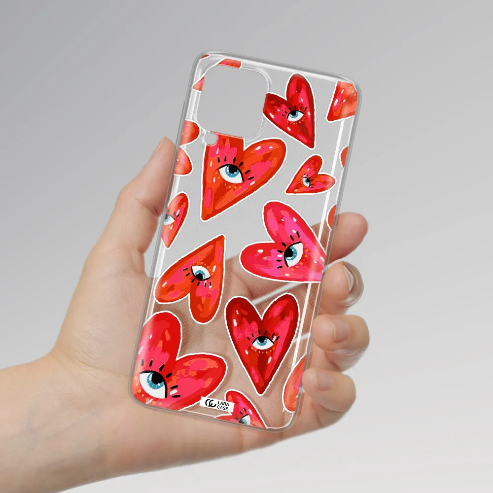 Evil Eye Heart Samsung A22 4g Clear TPU Case