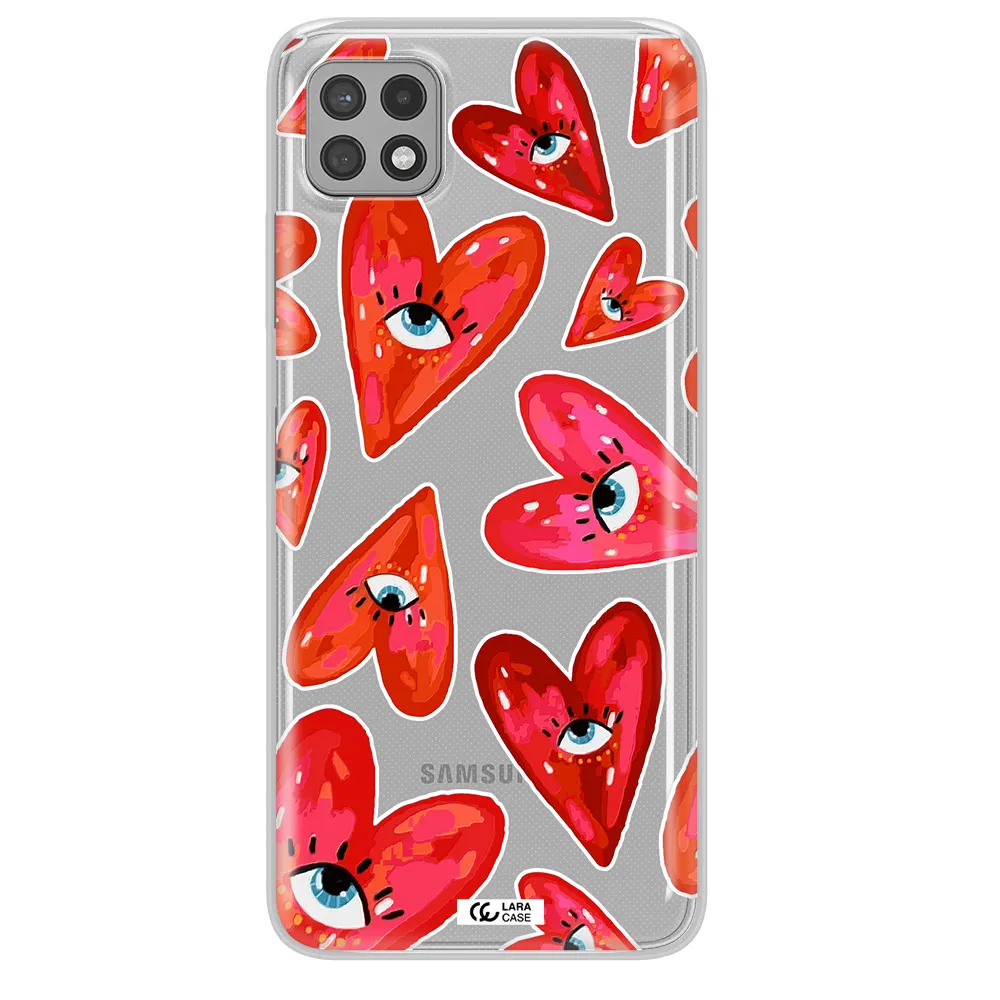 Evil Eye Heart Samsung A22 5g Clear TPU Case